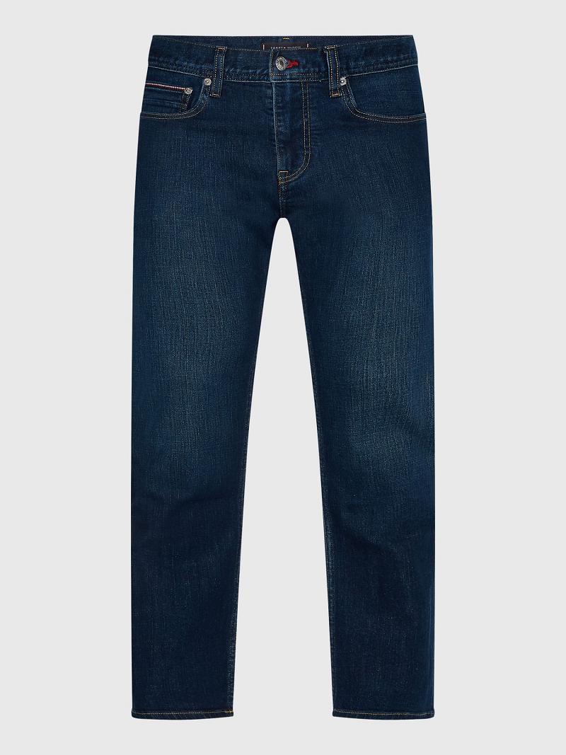 Férfi Tommy Hilfiger Big and tall regular fit indigo wash Nadrág Sötétkék | HU 1099YXF